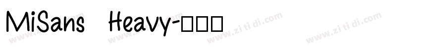 MiSans Heavy字体转换